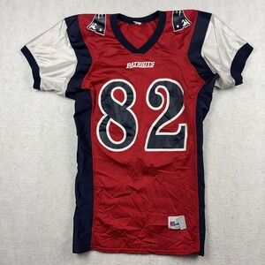 VTG New England Patriots Jersey Size Large NFL Football Speedline Number 82